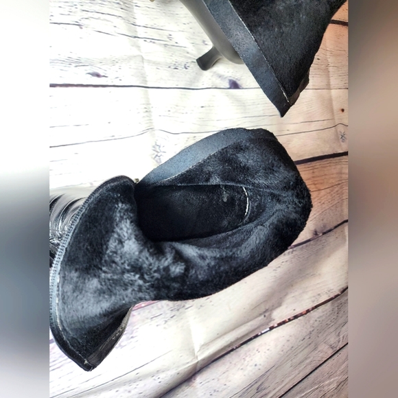 Smalto Black Mid-calf ruched boots, Size 38, Black - Picture 14 of 17